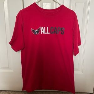 Mens Washington Capitals Red Short Sleeved Tee